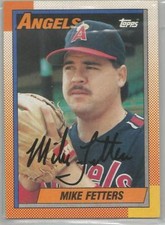 California Angels MIKE FETTERS autographed 1990 Topps
