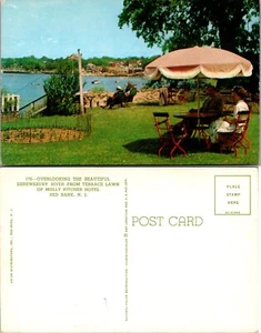 Shrewsbury River Terrasse Rasen Molly Krug Hotel Red Bank NJ Postkarte - Bild 1 von 1