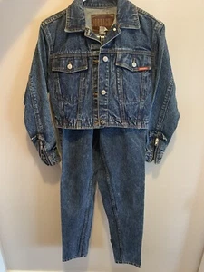 Vtg Jordache Basics Denim Jacket And Pants Ensemble Top Small Pants 5/6 EUC - Picture 1 of 11