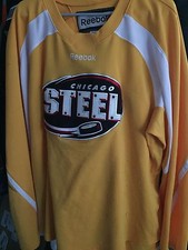USHL CHICAGO STEEL GAME WORN PRACTICE JERSEY
