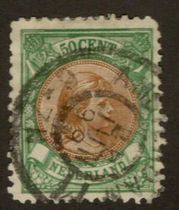 Netherlands Scott 51 Used -Upper Right Corner - CV 8.50$ - Picture 1 of 2