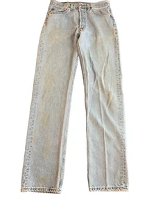 90’s Levi’s 501 Jeans 31/34 Light Wash Button Fly - Picture 1 of 12