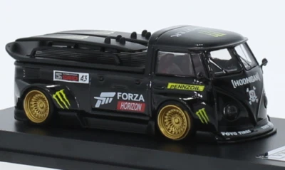 VW Bus Combi Volkswagen T1 Monster energy Lang Feng 1/64eme longueur 7cm neuf - Photo 1/4