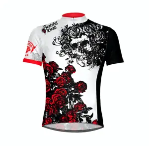 Grateful Dead Skull & Roses Men's Sport Cut Cycling Jersey - Picture 1 of 4
