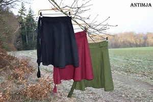 Midi Wickelrock,Sommer Rock,Boho Wickelrock,Boho Rock Grün,Rock Knielang,Rock - Bild 1 von 6
