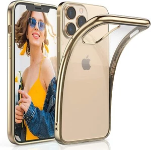 Funda transparente delgada LOHASIC para iPhone 13 Pro transparente transparente transparente con borde dorado brillante NUEVA - Imagen 1 de 7