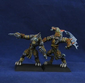 2 bemalte tolle Reißzähne, Wolfen, Rackham Confrontation OOP Metallminiaturen - Bild 1 von 11