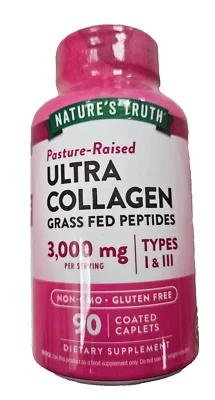 Nature's Truth Ultra 胶原蛋白 + C 1000 毫克 / Caplet 90 克拉瓶 ^^ — 第 1/2 张图片
