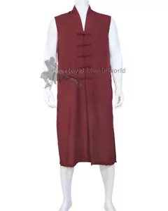 25 Colors Buddhist Monk Dress Long Vest Meditation Robe Kung fu Suit Costumes - Picture 1 of 6