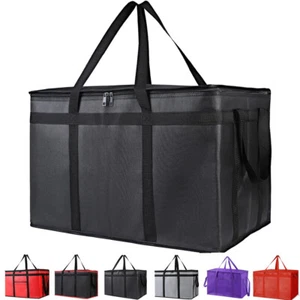 77L Insulated Food Delivery Bag Cold & Hot Insulated Bag Warmer Grocery Bag - Picture 1 of 83