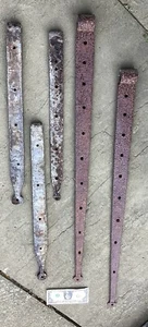 5 bisagras de correa de hierro forjado a mano del siglo XVIII - Imagen 1 de 7