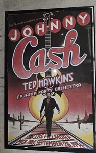 Johnny Cash 1994 Fillmore Konzertposter 11 x 17 gerahmt - Bild 1 von 2