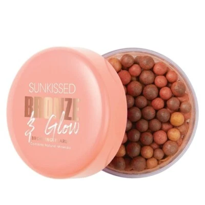 Sunkissed Bronze & Glow Bronzing Pearls For Face,Neck & Shoulder 45g Original. - Image 1 of 3