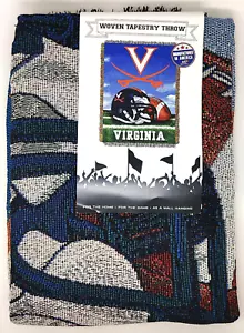 Arazzo tessuto Virginia Cavaliers lancio 48" x 60" frangia NCAA nord-ovest NUOVO - Foto 1 di 7