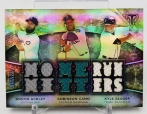 2015 Topps Triple Threads DUSTIN ACKLEY ROBINSON CANO KYLE SEAGER Relics /36 - Picture 1 of 5