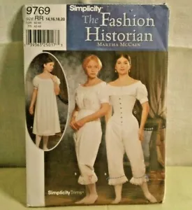 Simplicity Fashion Historian Misses Authentic Civil War Undergarment Pattern NEW - Picture 1 of 2