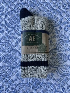 Vintage American Eagle Outfitters AE Rugged Socks Blue Toe/Heel NEW OLD STOCK - Picture 1 of 6
