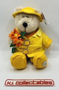 Starbucks 2002 Bearista Giallo Impermeabile Peluche 19° Edizione Primavera Margherita - Foto 1 di 5