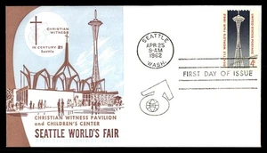 Mayfairstamps US FDC 1962 Space Needle Seattle Worlds Fair First Day Cover aau_1 - Picture 1 of 2