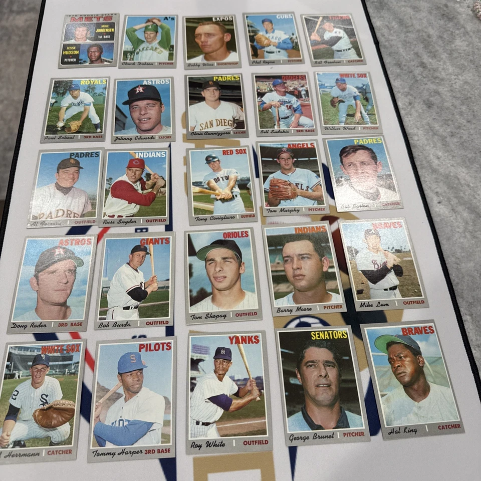 Lote de tarjetas de béisbol Topps 1970 - 25 diferentes Foto 1 de 3