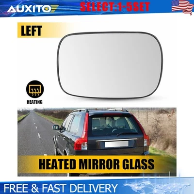For Volvo XC70 XC90 2003-06 Left Side Heated Mirror Glass OE Number 8650148 1-5X — 第 1/4 张图片