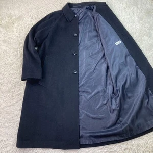 Paul Smith Loro Piana 100% WOOL Navy Balmacaan Coat Size XL FROM JAPAN - Picture 1 of 24
