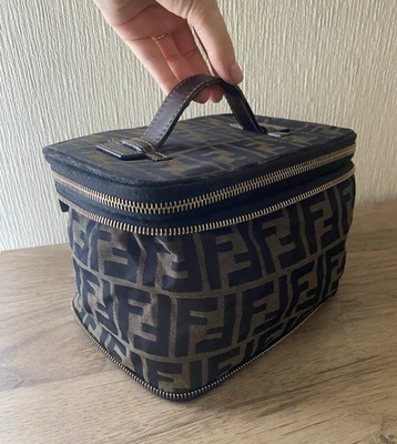 Fendi 90s Vanity Bag Pouch Zucca Monogram Pattern FF Foldable - Image 1 of 4