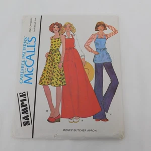 Delantal de carnicero Misses patrón de costura de muestra McCalls para mujer talla 6-20 vintage sin cortar - Imagen 1 de 3