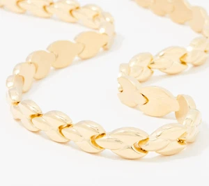 Collar de eslabones de pantera marquesa revestido de oro estilo plata de ley 18" - Imagen 1 de 1