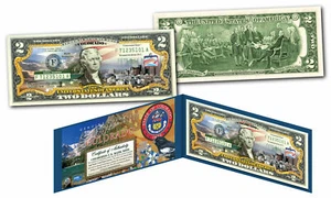 COLORADO LICENSED COLORIZED $2 Bill Honoring America's 50 States! COA & FOLIO - Picture 1 of 1