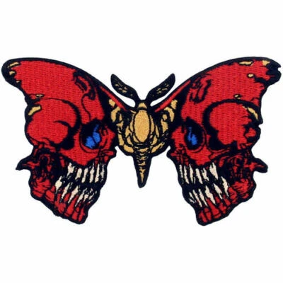 Iron on Embroidered patches skull patch butterfly sew on transfers Badges 778R - Image 1 of 4