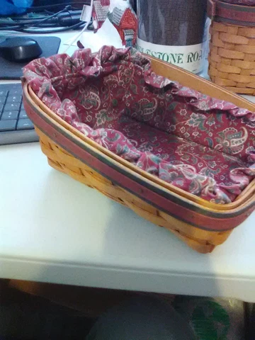 Longaberger Father's Day Paper Basket with Paisley Liner - 1992 Cover