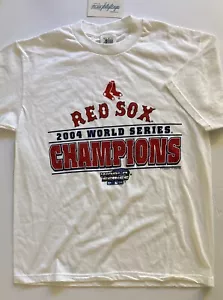 Vtg Boston Red Sox 2004 World Series Champions T Shirt YOUTH 16-18 XL - Unworn - Picture 1 of 11
