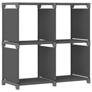 Mobile per 4 Scatole a Cubo Grigio 69x30x72,5 cm in Tessuto - Foto 1 di 9