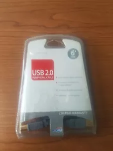 New Cyber Power 2.0 Peripheral USB Cable - 6ft - A Male to B Male Connector - Picture 1 of 7