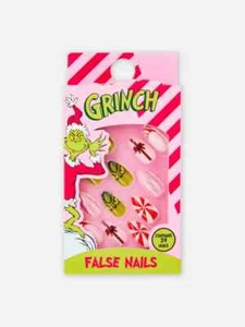 DR. SEUSS THE GRINCH  24 Nails with Glue falsche Nägel mit Kleber grün pink NEU - Bild 1 von 3