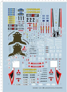 1/24 Mitsubishi Lancer Evolution WRC Sport Racing Car Model Kit Calcomanía de agua - Imagen 1 de 1
