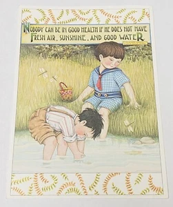 Vintage Mary Engelbreit Greeting Card Fresh Air Sunshine and Good Water Get Well - Picture 1 of 3