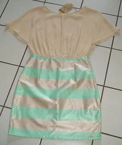 Neu PARTY Kleid Gr. S 36 38 SATIN Cocktailkleid Sommerkleid Berige Mint Grün - Bild 1 von 4