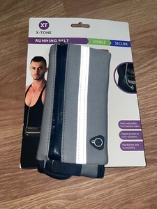Cinturón de Correr X-Tone Fitness Talla Única Gris/Negro Cierre con Cremallera (NUEVO) - Imagen 1 de 2