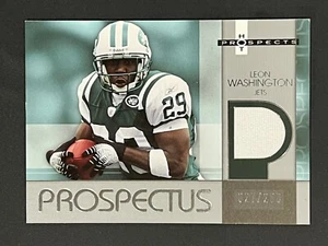 2006 Fleer Hot Prospects Prospectus Jerseys /250 Leon Washington Rookie RC Jets - Picture 1 of 2