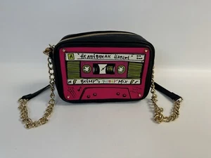 Betsey Johnson Cassette Tape "Betsey's Party Mix" Crossbody Bag Chain Retro - Picture 1 of 18