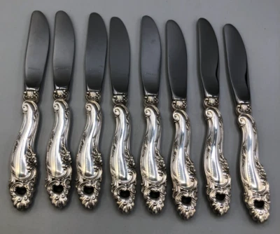 Juego de 8 esparcidores de mantequilla Decor by Gorham 6 3/8", asas de ley Foto 1 de 2