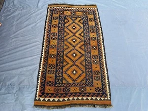 Ghalmori Baluchi Style Afghan Kilim Rug 3'3 x 5'10 | Nomad Ethnic Wool Rug kilim - Picture 1 of 11