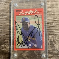 Ken Griffey Jr 1990 Donruss Autograph Card #365