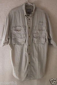 Bimini Bay Outfitters Tan Vented Fishing Shirt Men's Size Medium - Picture 1 of 4