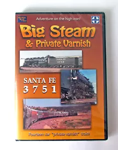 Big Steam & Private Varnish Santa Fe 3751 DVD BRAND NEW - Picture 1 of 2