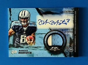 2015 Topps Fire Marcus Mariota Titans Rookie 2-Color Patch Auto Card; #d /75 - Picture 1 of 2