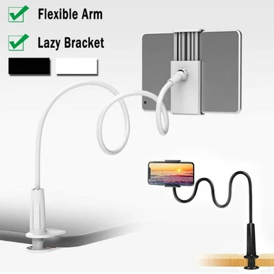 Long Arm Bed Desk Lazy Phone Holder Mount Stand 360° Flexible for iPad iPhone - Image 1 of 4
