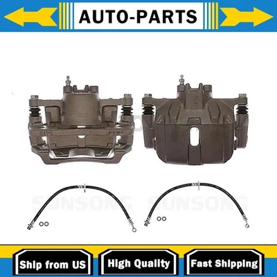 Pinza de freno delantera con mangueras lado conductor pasajero se adapta a Honda Civic Foto 1 de 4